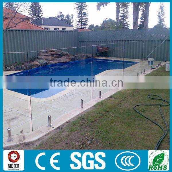 stainless steel frameless glass railing for swimming pool fence