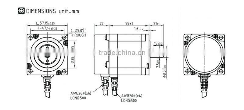 24v 2NM 3.5A 3PH NEMA23 57mm close loop stepper motor driver kit