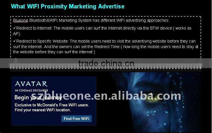 Wireless Advertising Equipment with WiFi and Bluetooth Hotspots