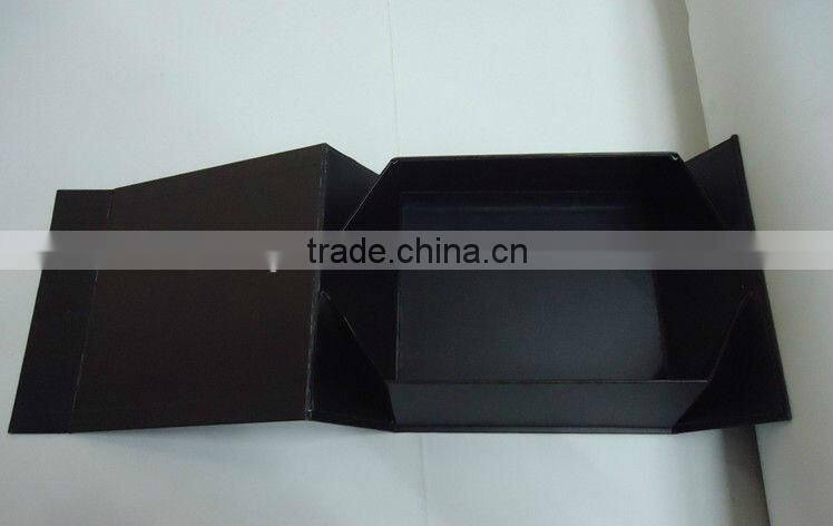 Space saving paper folding low cost box with two magnets for gift, cosmetic packaging made in China