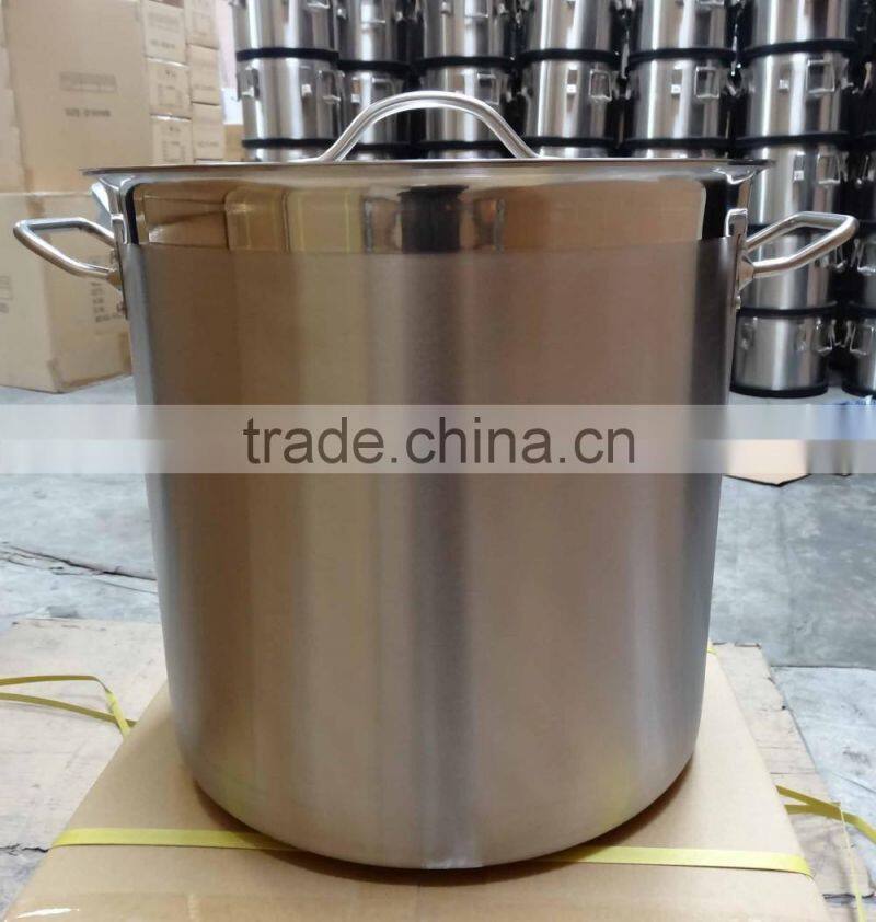 Good quality Induction Ready 12L-225L Stainless Steel Stock Pot Cookware