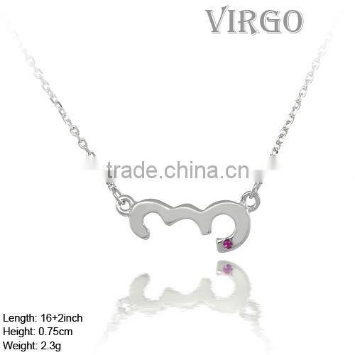 NZA-1006 New Jewelry Design Virgo Sign Necklace Silver Jewelry