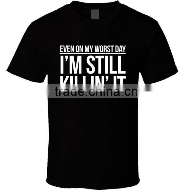 cheap round neck black full print t shirt printed t-shirt printing softextile