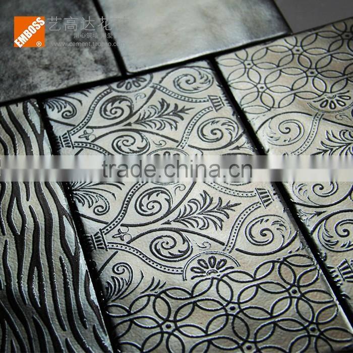 EMBOSS 100*200mm rustic metal ceramic kitchen tile porcelain floor tile
