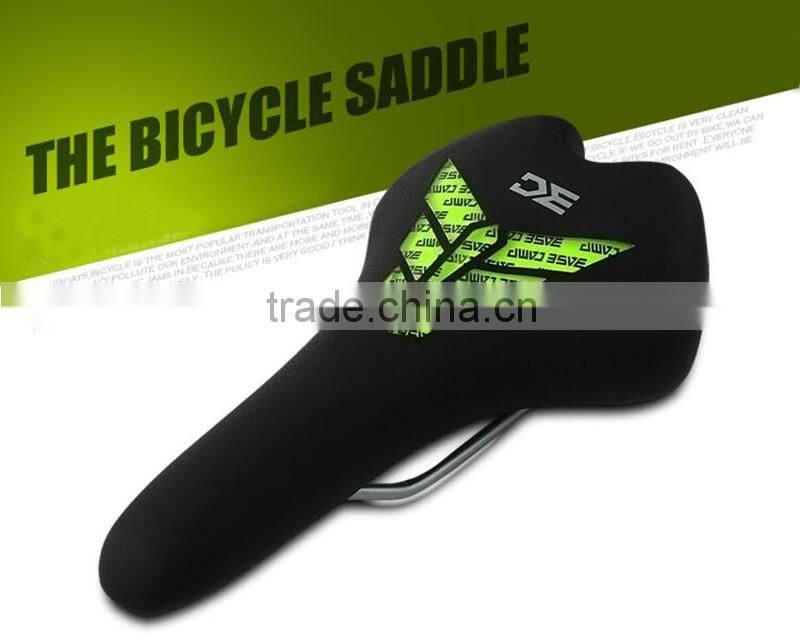 Black Comfortable Leather Gel MTB Bike Seat Cool Bicycle Saddle