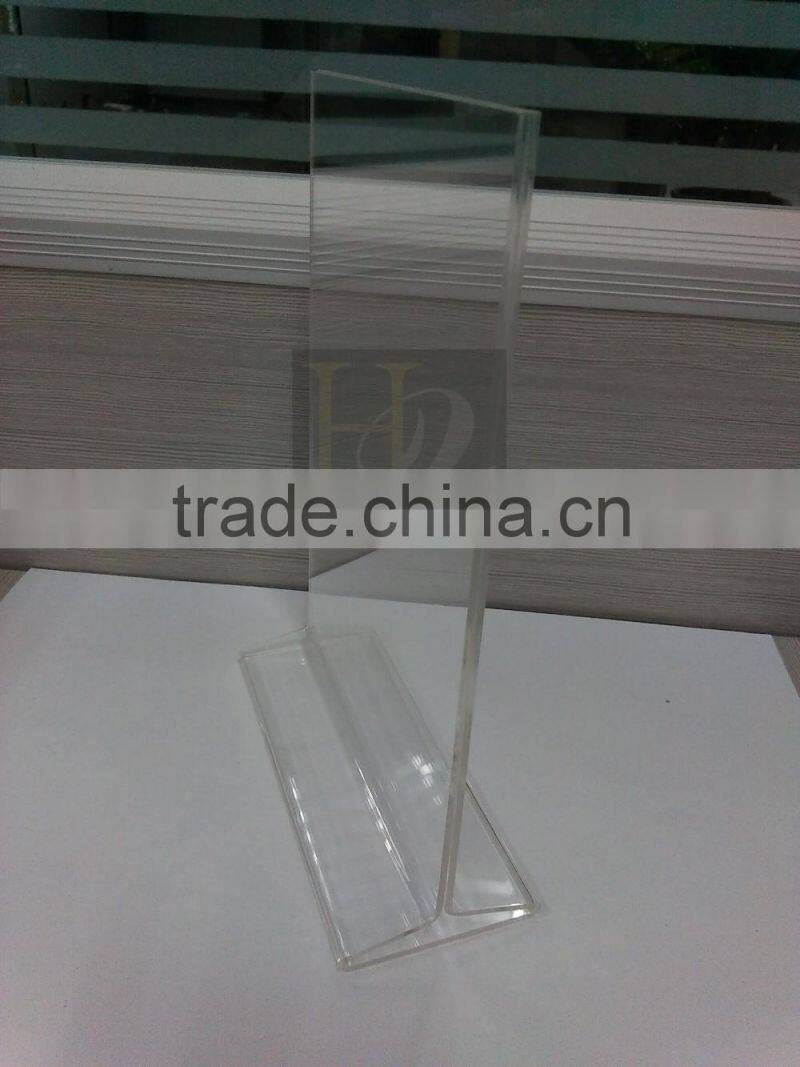 Popular acrylic material table menu display holder table tent holders