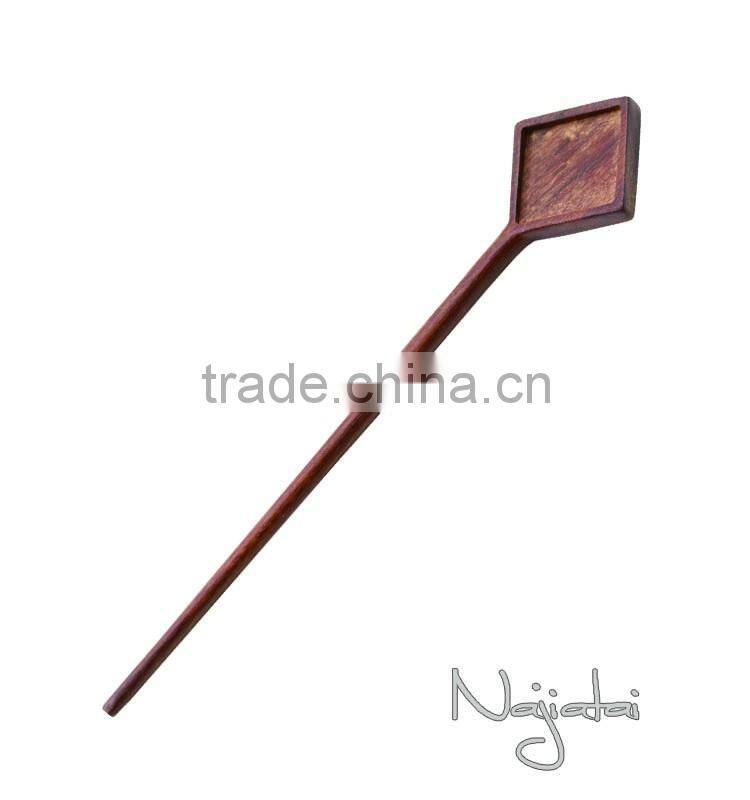 Kanzashi Hair Accessories Wooden Flower Square Japanese Hair Stick