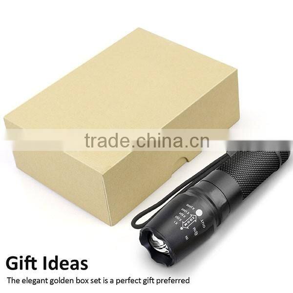 Best Military Grade Waterproof 3 x AAA/18650 / 26650 XML T6 LED Military Flashlight