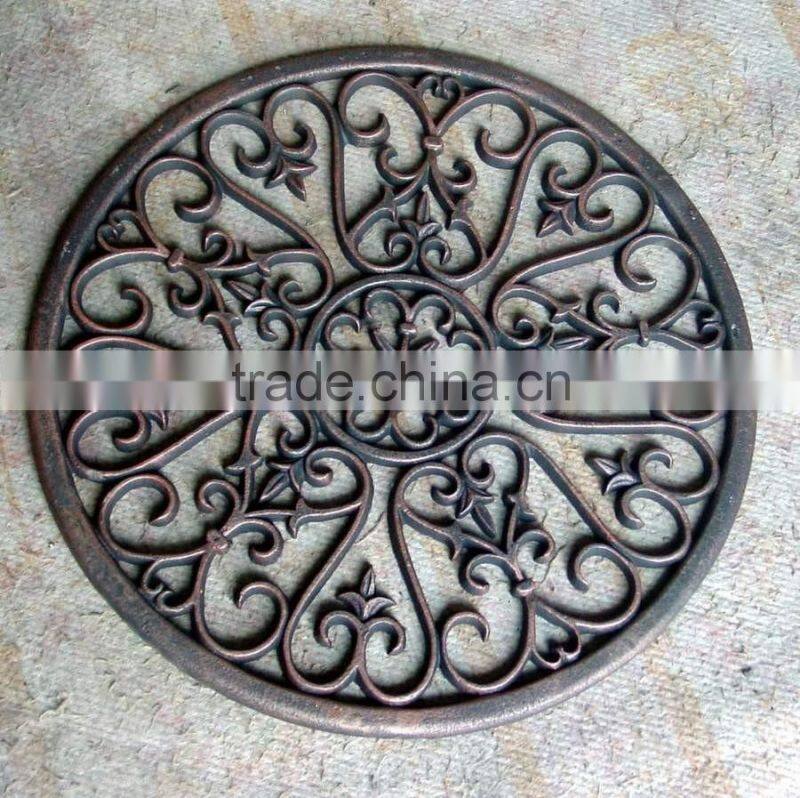 round shape doormat cast iron