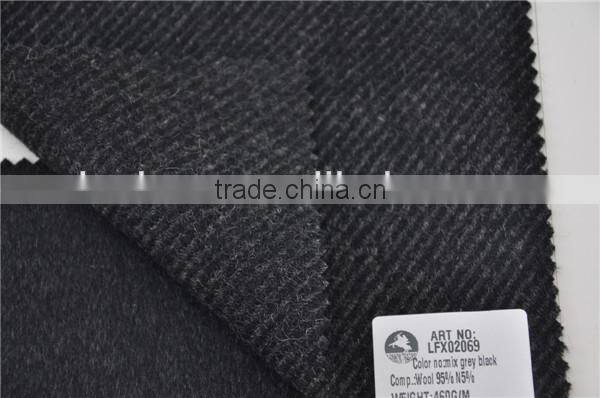 Wholesale high quality twill wool nylon woolen tweed fabric