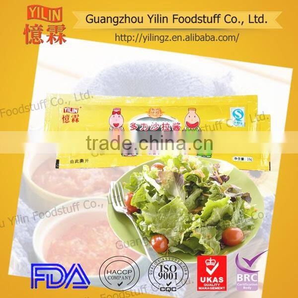 High end 18g mini Yilin guaranteed salad dressing sachet brand