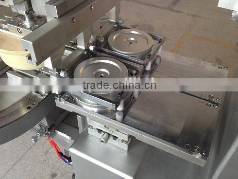 2 color open ink tray and conveyor table pad printing machine