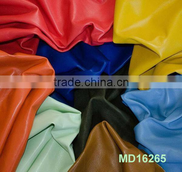 man-made pig skin pu leather for garments MD16252
