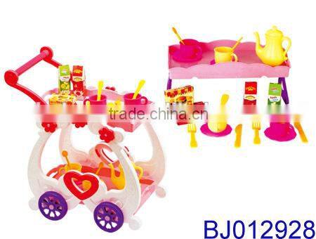 Fashion kid toy funny plastic shopping cart supermarket shopping trolley