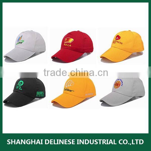 6 panels baseball cap with custom logo