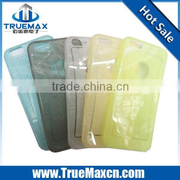 for iphone 6 hybrid color glitter gel case