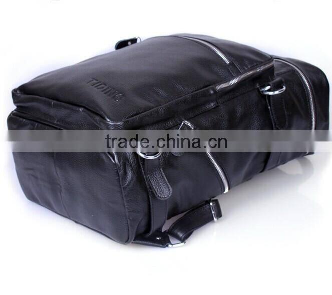 2016 new design backpack portable men's leather backpack, fashion large capacity travel bag