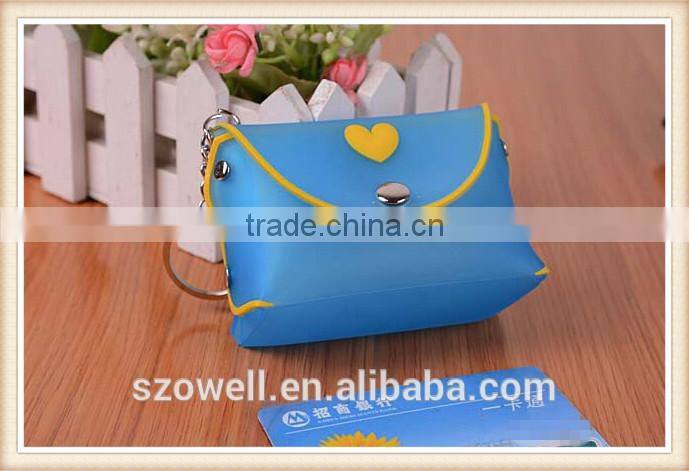 Fashion Promotional Inovative Design Crystal Dermabrasion Mini Key Ring Coin Purse