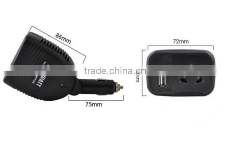 factory price DC12V 75w car power interver with USB