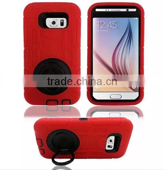 Hybrid Heavy Duty Ring Holder Protective Case For Samsung Galaxy S6 Cover