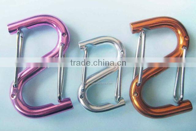 Colorful Aluminum Carabiner with Compass