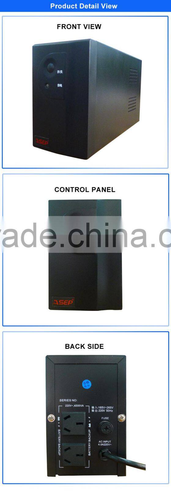 Computer power supply 1000VA offline UPS with AVR, uninterruptible power system