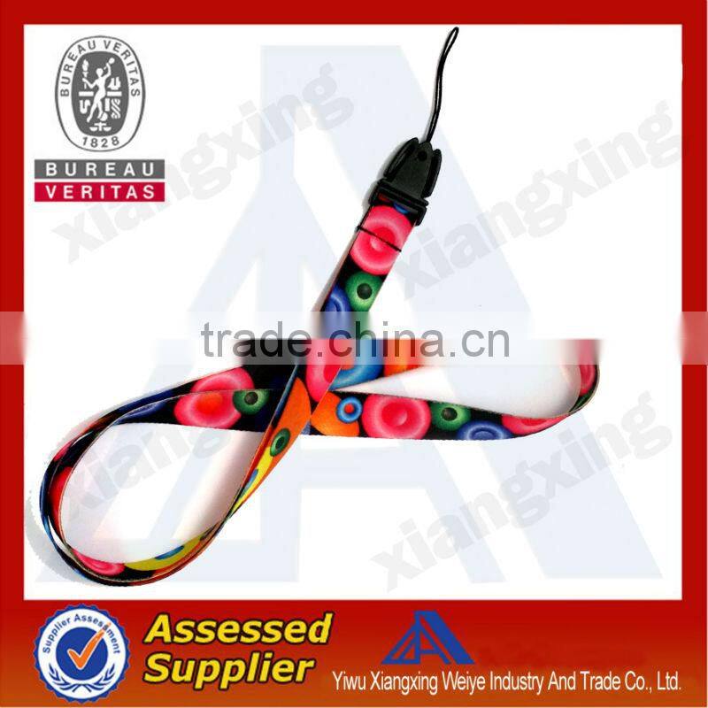 Wholesale nylon cord braiding lanyard neck strap for keychain bulk buy from china
