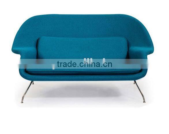 Replica two seater love seat Eero Saarinen womb sofa