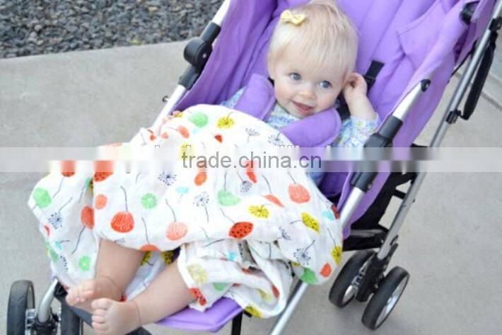 100% Organic Cotton Soft Baby Swaddle Newborn Baby Muslin Blanket