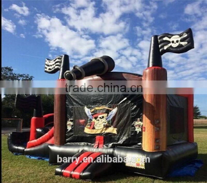 High Quality Customized Double Lane Pirate Inflatable Jumping Bouncer Slide Combo able Bouncer Slide Combo