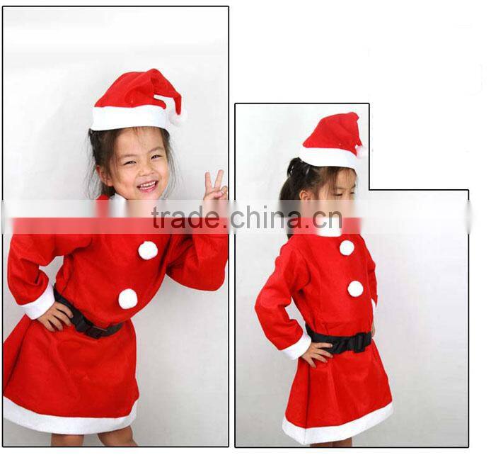 2014 children girls and boys Christmas clothes Costume Strap Dress Nightwear Sleepwear