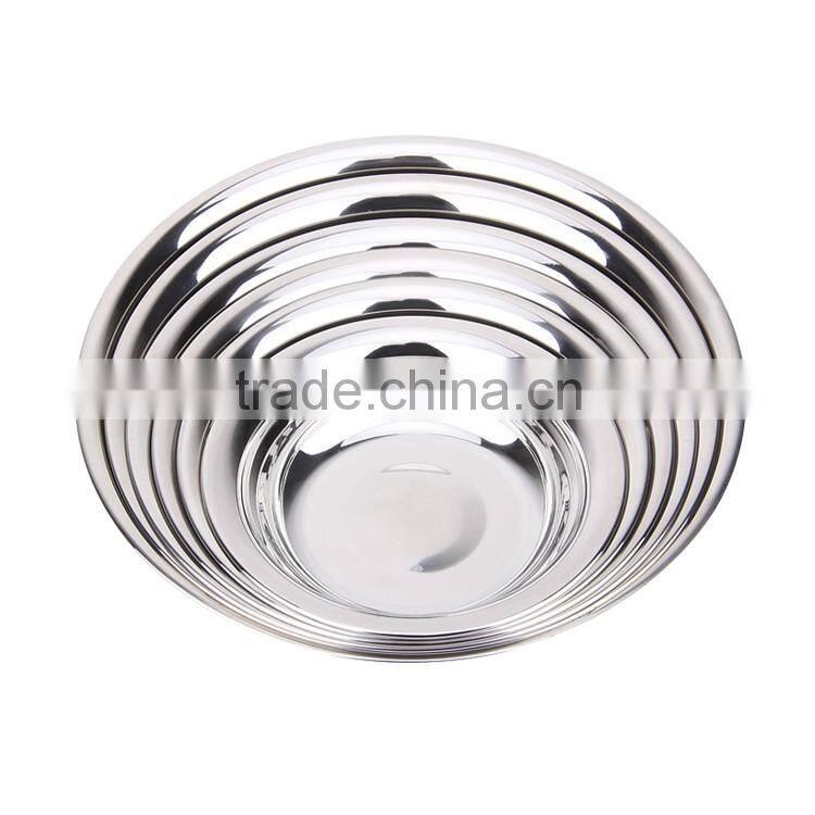 Indian stainless steel round dinner plate & dishes