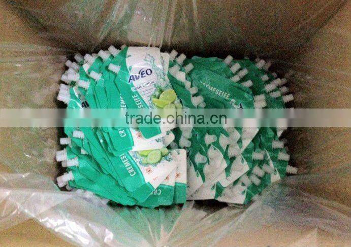 juice plastic packaging stand up pouch with spout