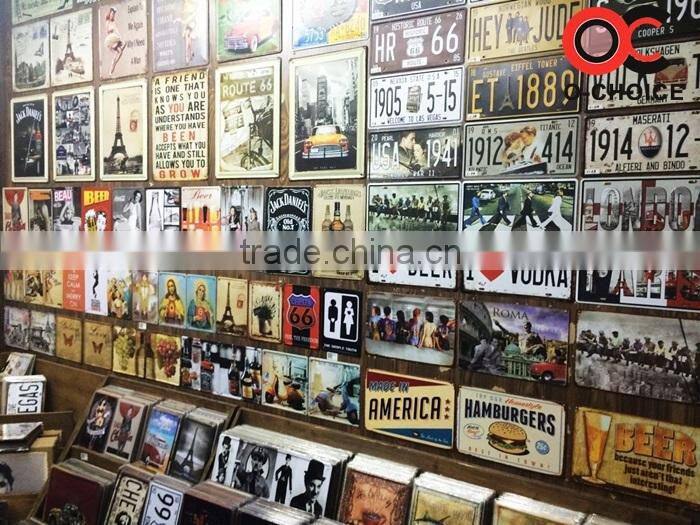 Vintage decorative Tin beer signs