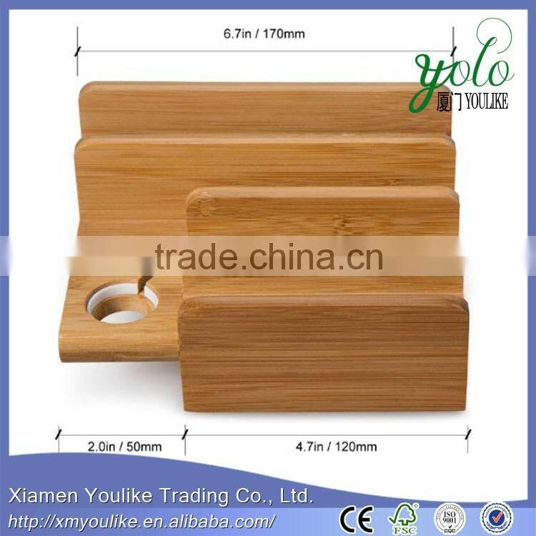 5-Port USB Bamboo Charging Station