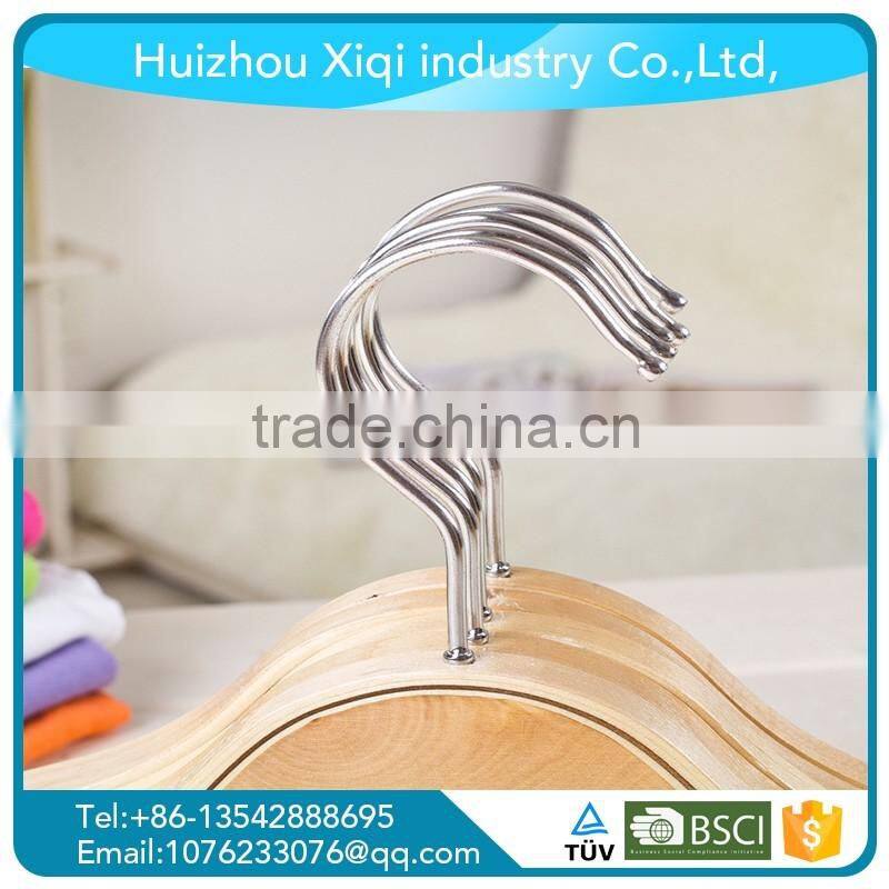 Non-slip wooden hangers for clothes