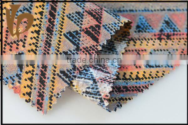 high fashion linen viscose printing upholstery fabric in argyle design