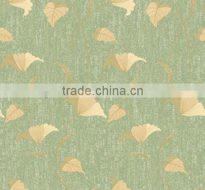 Pretty good leaf pattern wall covering with high quality