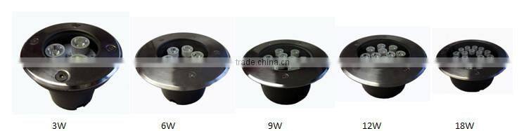 IP68 Waterproof 12W Led Inground Lights with 14 kinds of RGB Color change pattern