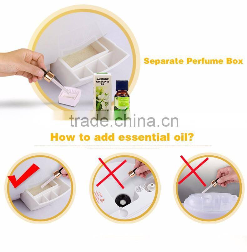 SUNCO hot sell drop shape humidifier home aroma diffuser with colorful LED light