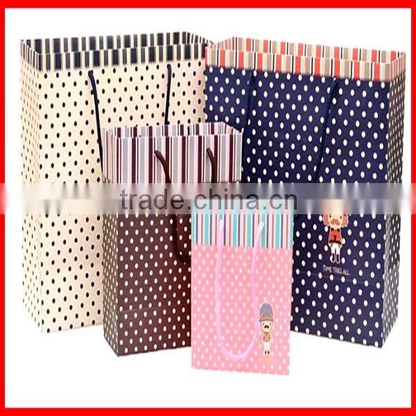 Luxury Small Point Printed Shopping Paper Bags With Handles