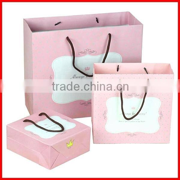 Hot Delicate Printing Gift Card Paper Bag Packing Wholesale