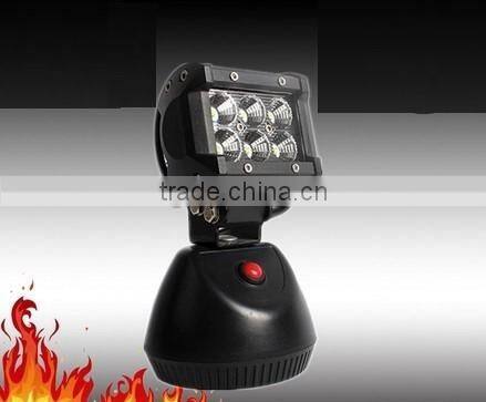 Portable LED Rechargeable Flood Light with AC/DC Car Adapter, Emergency LED Rechargeable Work Light (SR-RWM-18A,18W)Magnet Type