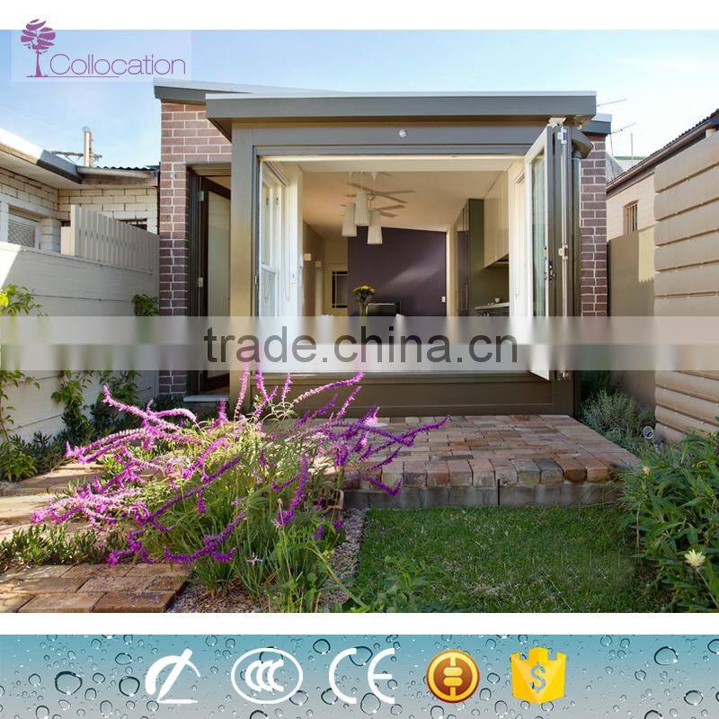 new design interior aluminum tempered glass folding windows