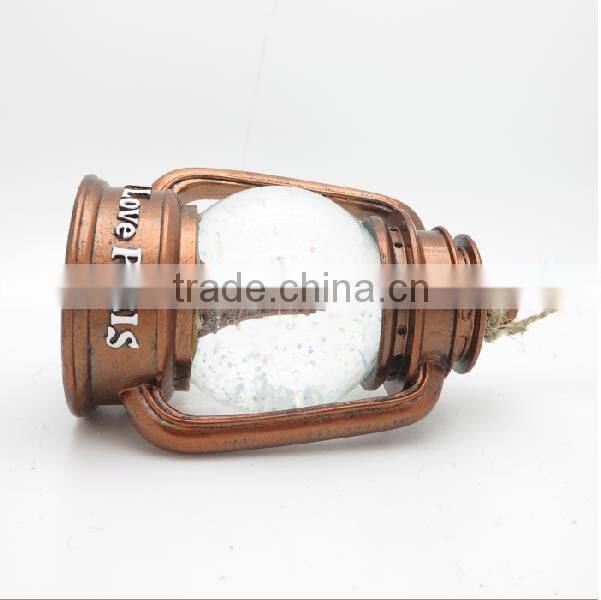 Copper color Eiffel Tower beautiful customize wedding decoration snow globe