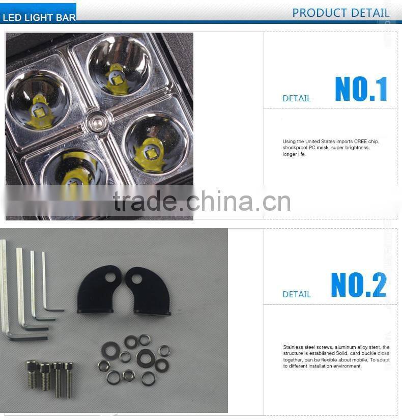 single row led light bar 50inch 36w 72w 120w 180w led light bar, led light bar 4x4