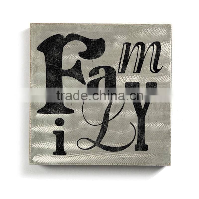 MDF Sign Aluminum Wall Printing With Word Decoration