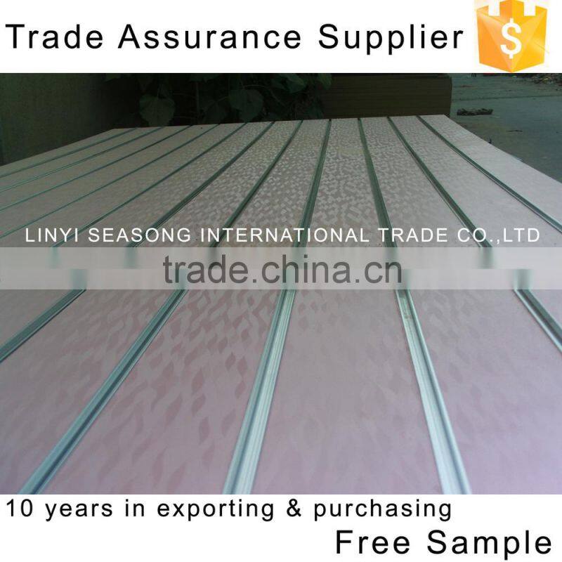 China 1220*2440mm*15mm one side melamine faced mdf slot board