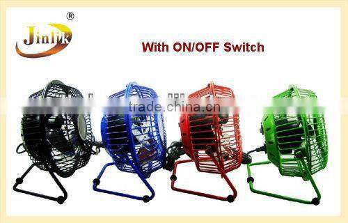 Hot 4" metal usb heater fan