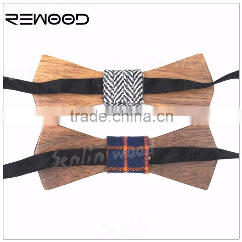 Fashionable most popular china customized wooden bow tie box